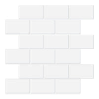 1 x RAW Customer Returns WoStick Peel and Stick Wall Tiles 1.6mm Thick 10 Sheets Subway Design Splashback Tiles for Kitchen 12 x 12  - RRP €37.49