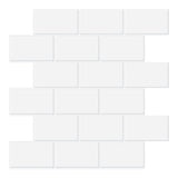 1 x RAW Customer Returns WoStick Peel and Stick Wall Tiles 1.6mm Thick 10 Sheets Subway Design Splashback Tiles for Kitchen 12 x 12  - RRP €37.49