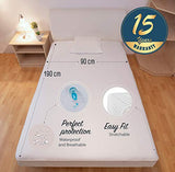 1 x RAW Customer Returns Mattress Protector 90 x 190 cm Waterproof - Oeko-Tex Certified Mattress Cover - Polyurethane Protective Membrane - Antibacterial, Anti-mold, Anti-mite - RRP €26.52