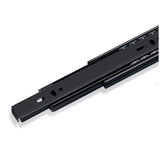 1 x RAW Customer Returns 2 pairs of black drawer rails, full extension, 25 cm length, 45 kg load capacity, side mounting - RRP €13.2