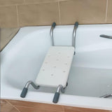 1 x RAW Customer Returns bimiti Bath Seat, Bath Boards, Non-Slip Seat Board Extendable 72-82cm Bath Shelf 130 kg Load Capacity for Adults, Seniors Bathtub Bathroom Chair Bathroom Bath Board - RRP €60.49