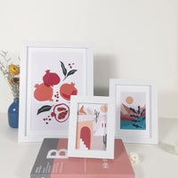 1 x RAW Customer Returns Belegao Picture Frame 13x18 cm Set of 2 Photo Frames Vintage with Mount MDF Shatterproof Acrylic Glass Freestanding for Wall Table Frame, Gift, Decoration - White - RRP €12.99