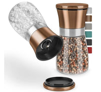 1 x Brand New Thingles Set of 2 Spice Grinders with Adjustable Ceramic Mechanism - for Salt, Pepper, Chili and All Kinds of Herbs grinder with adjustable grinding degree petrol, 19 cm  - RRP €14.75