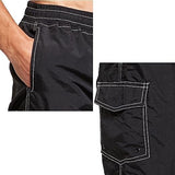 2 x Brand New JustSun Swim Shorts Men Long Swim Shorts Men Swimming Trunks for Men Quick-drying Board Shorts Beach Shorts Men Swim Shorts Swimming Trunks Men Pockets Black M - RRP €52.42