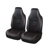 1 x RAW Customer Returns TOYOUN Classic Car Seat Covers Front Seats Highback Seat Covers Set of 2 Universal Protective Covers PU Leather Seat Protector for Car Seat Front Black Red Car Accessories Interior - RRP €37.99