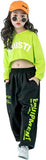 1 x RAW Customer Returns Girls Hip Hop Clothing, Street Dance Outfit, Hoodie, Jogger Pants Kids Tracksuit Set - RRP €36.98