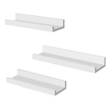 1 x RAW Customer Returns SONGMICS wall shelf, set of 3, floating shelf, 38 cm wide, shelf for photo frames and decorations, for living room, study, bathroom, kitchen, white LWS38WT - RRP €29.99