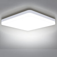 1 x RAW Customer Returns ASHUAQI LED Ceiling Light 36W LED Ceiling Lamp 4000K Neutral White 23CM Square Modern 4250LM Ceiling Light for Bedroom, Kitchen, Balcony, Corridor, Office, Garage, Cellar - RRP €22.99