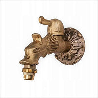 1 x RAW Customer Returns Nostalgic lion head faucet with lever for outdoor garden, tap, antique - RRP €33.99