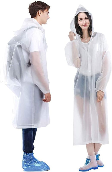 3 x Brand New rain poncho mackintosh reusable poncho material, poncho for men and women, perfect for outdoors camping white mackintosh - RRP €68.4