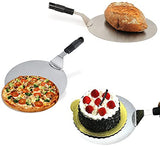 1 x RAW Customer Returns TAGYUO Pizza Shovel, 10 Inch Stainless Steel Round Pizza Shovel, with Non-slip Handle, Very Suitable for Cakes, Pizza, Cake - RRP €15.38