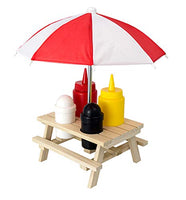 3 x Brand New MIK funshopping Dining Table Set with Mustard and Ketchup Holder, Salt and Pepper Shakers, Barbecue Accessories for Barbecue Picnic Table with Parasol  - RRP €57.6