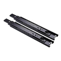 1 x RAW Customer Returns 2 pairs of black drawer rails, full extension, 25 cm length, 45 kg load capacity, side mounting - RRP €13.2