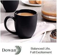 1 x RAW Customer Returns DOWAN 475ml coffee cups coffee mug set, 6-piece porcelain coffee cup large - large coffee pot with handle - ceramic cup matt for coffee, tea cocoa, coffee cup black 6 pieces - RRP €41.29