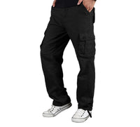 1 x RAW Customer Returns Yageshark Men s Cotton Cargo Trousers with 6 Pockets, Regular Fit Trousers, Outdoor Trousers, Leisure Trousers, Hiking Trousers, Trekking Trousers Black, 42  - RRP €34.95