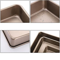 1 x RAW Customer Returns Dicunoy set of 3 stainless steel casserole dishes, non-stick coated rectangular baking tray, oven tray for the oven, gold roasting and baking tin - RRP €20.05