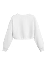 1 x RAW Customer Returns GORGLITTER Women s Crop Jumper Cropped Sweatshirt Long Sleeve Short Tops Long Sleeve Cropped Pullover with Drawstring White S - RRP €25.2