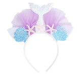 1 x RAW Customer Returns JerrisApparel Girls Princess Mermaid Costume Halloween Party Dress Purple with Headband, 110  - RRP €24.85