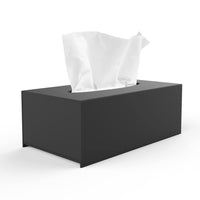 1 x RAW Customer Returns EFUTURETIME Tissue Box, 25 13 9cm, Facial Tissue Box, Tissue Box Acrylic Waterproof, Magnetic Base, for Bathrooms, Kitchens, Offices, Rectangular, Black - RRP €20.16