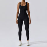 1 x RAW Customer Returns Litthing Jumpsuit Women One Piece Jumpsuit Women Sleeveless Sports Tight Full Bodysuit Push Up Romper Sexy U Neck Jumpsuit One Piece Elastic Gym Bodysuit Fitness Workout Yoga - RRP €28.99