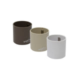 1 x RAW Customer Returns KalaMitica - Set of 3 Magnetic Cylinders 6.5 cm - Taupe, Ivory, White - Magnetic Storage Containers or Vase Holders with Powerful Magnet for Wall Magnetic Boards - RRP €20.99