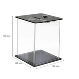 1 x RAW Customer Returns DISPLAY SALES lottery box made of acrylic glass Promotion box with lock Donation box in 130 x 130 x 156 mm Money box, tip box, ballot box, card box transparent - RRP €35.03