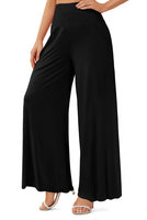 1 x RAW Customer Returns CZIMOO Women s Marlene Trousers Casual Wide Trousers with Pockets Palazzo Lounge Trousers High Waist Casual Trousers Loose Long Yoga Pants Black XL - RRP €31.75