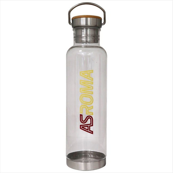 1 x RAW Customer Returns FCP VANNISPORT Official AS Roma Water Bottle in Transparent TRITAN 800 ML Adult Child Boy Years Unisex - RRP €20.35