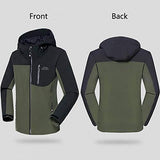 1 x RAW Customer Returns JIANYE Softshell Jacket Men Softshell Pants Set Winter Outdoor Breathable Trekking Jacket Trekking Trousers Army Green Army Green L - RRP €89.99