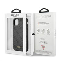 1 x RAW Customer Returns GUESS GUHCN61G4GFGR 4G Metal Gold Logo Case for iPhone 11 Gray - RRP €30.25