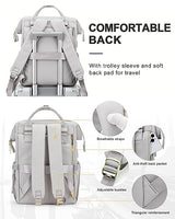 9 x Brand New winspansy backpack women, laptop city backpack travel backpack backpack 15.6 inch waterproof elegant women s backpack casual daypacks women s school backpack girls with USB backpack work backpack beige - RRP €179.91