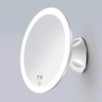 1 x RAW Customer Returns TOUCHBeauty Cosmetic Mirror LED Illuminated with 7X Magnification, Dimmable Makeup Mirror with Lighting, Strong Suction Cup, 360 Swivel Magnifying Mirror Shaving Mirror Rechargeable TB-1779 - RRP €31.45