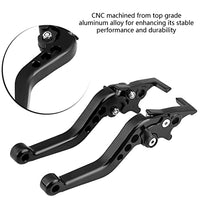 1 x RAW Customer Returns Keenso Motorcycle Brake Levers, 1 Pair Motorcycle Double Disc CNC Aluminum Alloy Motorcycle Modification Double Disc Brake Levers for Motorcycles, Scooters, E-Bike Black  - RRP €19.21