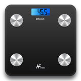 1 x RAW Customer Returns New Bluetoth Body Fat Scales Compatible with iOS and Android , Smart Digital Bathroom Scales, Body Weight Meter, BMI, Muscle Mass, Body Fat, Water, Bone Mass, Black - RRP €21.61