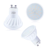 1 x RAW Customer Returns Lampaous Pack of 10 LED GU10 5 Watt Dimmable LED Bulb Reflector Lamp GU10 450lm Super Bright Replacement for 35 to 40 Watt Halogen Lamp Neutral White with Frosted Glass Cover - RRP €34.27