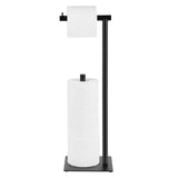 1 x RAW Customer Returns CADUKE Black Toilet Paper Holder Stand, Bathroom Toilet Paper Roll Storage Freestanding Toilet Paper Holder Industrial Toilet Paper Dispenser for Farmhouse Washroom - RRP €17.14