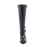 1 x RAW Customer Returns GABYLOU XL wide calf boots - Model Kamilla Croco, Black23, 38 - RRP €89.9