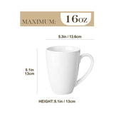 1 x RAW Customer Returns MALACASA coffee mugs set of 4, porcelain 560ML mug set, large modern ceramic cups for tea, juice, latte, cappuccino, cocoa. Dishwasher and microwave safe, white series REG - RRP €26.21