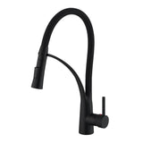 1 x RAW Customer Returns Heable black kitchen tap, 360 rotating kitchen tap with pull-out dual rinse spray, black silicone soft hose, sink mixer tap, single lever sink tap - RRP €76.63