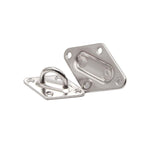 1 x RAW Customer Returns AstarFavor 10 pieces wall hooks, ceiling hooks, M5 stainless steel eye plate with eyelet, ceiling attachment, stainless steel deck plate, for boat rigging swing hammock - RRP €24.0