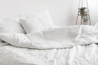 1 x RAW Customer Returns Duvet Cover 100 White Cotton Bed 90 cm - Duvet Cover 150x220 cm - RRP €28.99