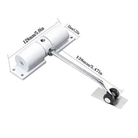 1 x Brand New WANLIAN Adjustable Zinc Alloy Automatic Door Closer for Residential or Commercial Use White  - RRP €14.4