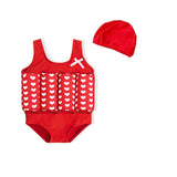 1 x RAW Customer Returns YAGATA Agata swimsuit with swimming aid girls boys float suit children swimsuit baby girl buoy suit swimsuit adjustable buoyancy swimwear buoy swimsuit, red, 140 - RRP €26.21