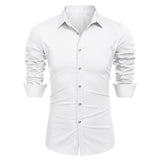 1 x RAW Customer Returns COOFANDY Men s Shirts Long Sleeve Men s Shirt Non-Iron Regular Fit Casual Shirt Business Shirt Elastic Suit Shirt Kent Collar Dress Shirt Plain Long Sleeve Shirt White 2XL - RRP €30.24