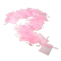 1 x RAW Customer Returns JZK 50 x Small Pink Organza Bags Candy Bags Gift Jewelry Bags Guest Gift Bags with Drawstring, for Wedding Birthday Party Baptism Baby Shower Garden Party, 9cm x 7cm - RRP €8.0