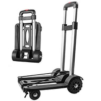 1 x RAW Customer Returns Foldable Sack Truck, Foldable Transport Truck Aluminum Sack Truck Mini Lightweight Luggage Cart Aluminum Transport and Hand Truck for Moving or Drink Crates L  - RRP €39.99