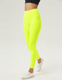 1 x RAW Customer Returns sissycos women s 80s neon leggings pants, buttery soft, stretchy, comfortable basic solid pants neon yellow, S  - RRP €23.98