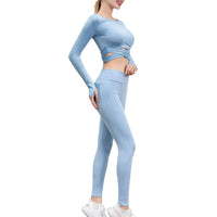 1 x RAW Customer Returns BOTRE Women s Tracksuit Yoga Clothing Suit Set of 5 Sports Suits Jogging Suit Gym Fitness Clothing Running Clothing Sport Yoga Outfit Women s Bra Leggings Set Blue 03, M  - RRP €46.99