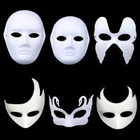 1 x Brand New meioro DIY White Paper Mask Pulp Blank Hand-Painted Mask Personality Creative Free Design Mask 5 Pieces, Men  - RRP €12.28