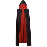 2 x Brand New ZYYRSS Halloween Vampire Capes, Black Red Reversible Unisex Cloak Hood Cape for Halloween Christmas Witch Cosplay Small  - RRP €23.18